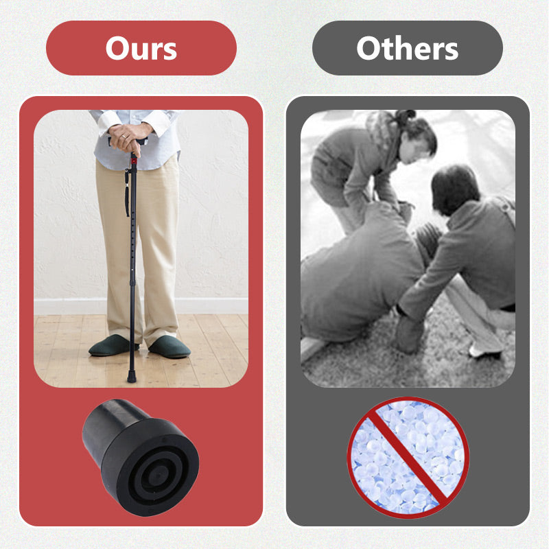 Walker Stick for Elderly – Smart Walking Cane with LED Light & SOS Alarm