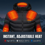 Heated Puffer Jacket | 21 Heating Zones, Adjustable Temperature & Lightweight for Winter Adventures