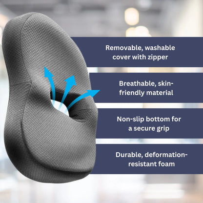 Orthopedic Seat Cushion | Ergonomic Design for Back Pain Relief & Comfort at Home or Office