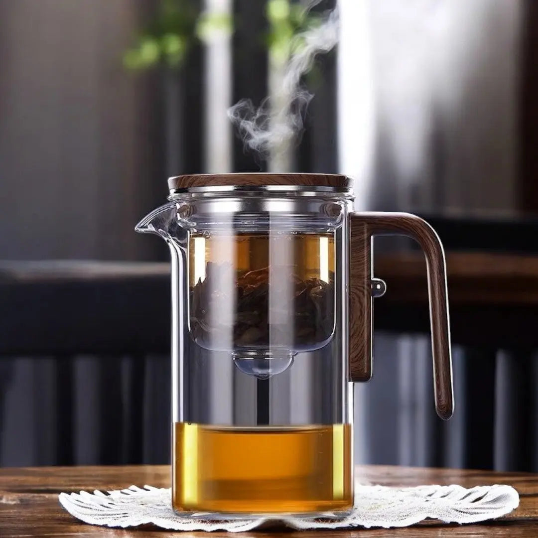 Magnetic Filtration Glass Teapot With Infuser | Premium Tea Strainer, Effortless Brewing & Ideal for Loose-Leaf and Herbal Teas