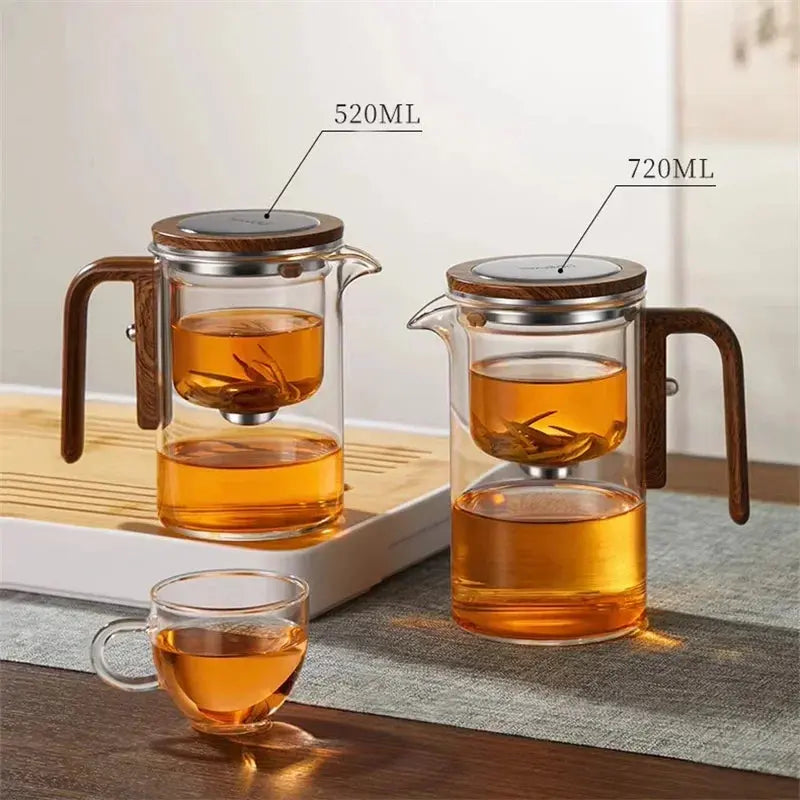 Magnetic Filtration Glass Teapot With Infuser | Premium Tea Strainer, Effortless Brewing & Ideal for Loose-Leaf and Herbal Teas