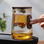 Travel Glass Tea Set with Cups | Compact Teapot With Infuser, Lightweight with Advanced Filtration for Camping & Outdoor Adventures