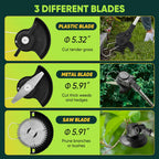 Heavy Duty Strimmer With Blades - Lawn Line Trimmer