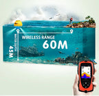 Echo Sounder Fishing Finder | Wireless, Depth & Temperature Display for Ice, Sea, Kayak & River Fishing
