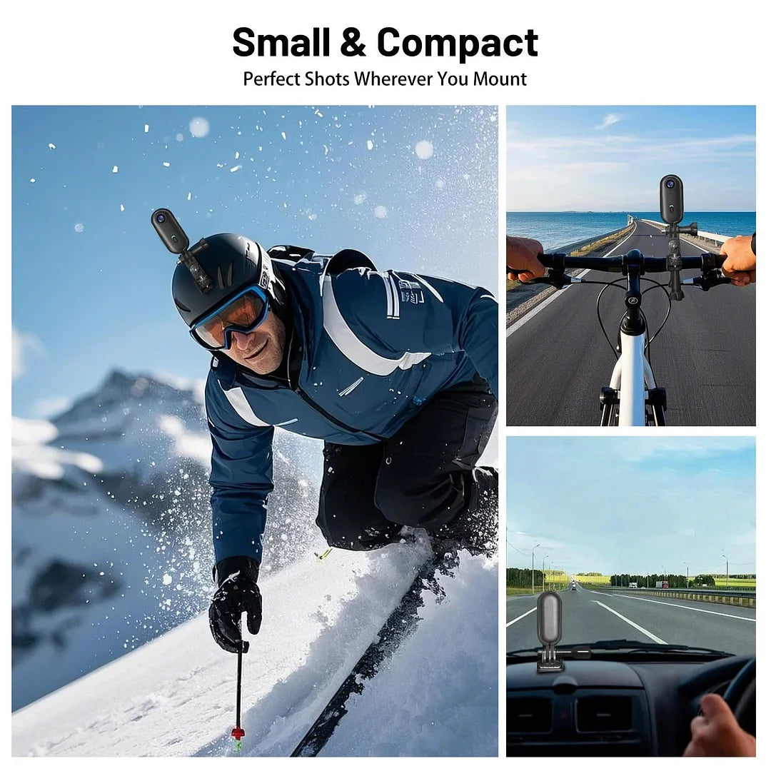 Mini Magnetic POV 4K Action Camera – Portable Body Worn & Sports Recording Camera - Personal Body Camera