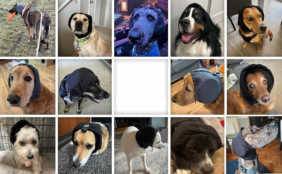 Noise-Suppressing Dog Ear Protectors | Comfortable, Breathable Polyester for Fireworks & Thunderstorm Anxiety Relief