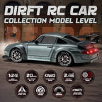 1:24 RC Drift Car | 4WD, LED Wheels & USB Rechargeable for Indoor and Outdoor Racing Fun