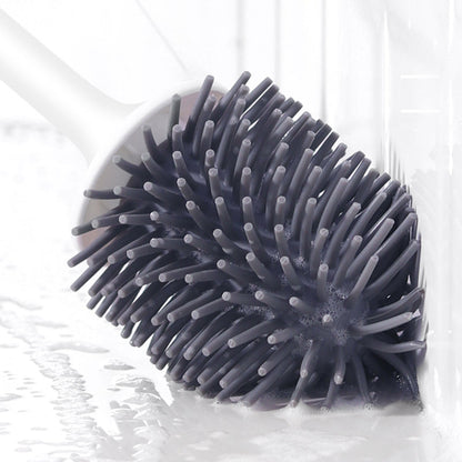 Silicone Toilet Brush with Holder | Modern, Efficient Loo Brush for Home Cleaning