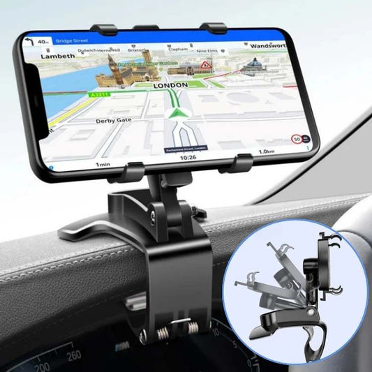 Adjustable Car Phone Holder | Anti-Slip Grip & Durable ABS for Safe Navigation and Hands-Free Calls