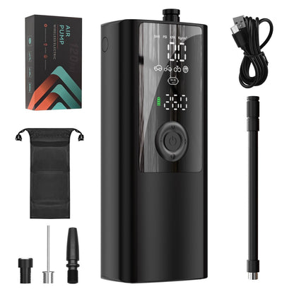 Portable Air Pump | Tire Inflator Portable 120 PSI, USB-C Rechargeable & Ideal for Cars, Bikes, Sports Balls & Emergencies
