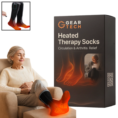 Rechargeable Heated Socks for Arthritis & Poor Circulation – Electric Thermal Foot Warmers for Cold Feet Relief UK