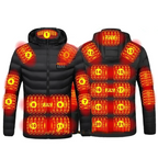 Unisex Waterproof Electric Heated Jacket | 21 Heating Zones, Lightweight & Ideal for Outdoor Activities in Cold Weather