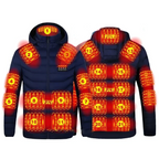 Unisex Waterproof Electric Heated Jacket | 21 Heating Zones, Lightweight & Ideal for Outdoor Activities in Cold Weather