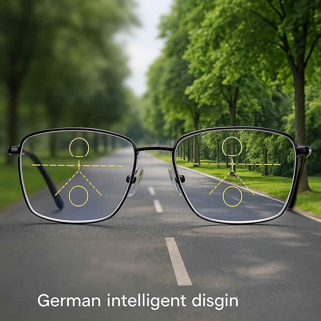 Progressive Multifocal Glasses for Clear Vision - German Intelligent Design for Everyday Use