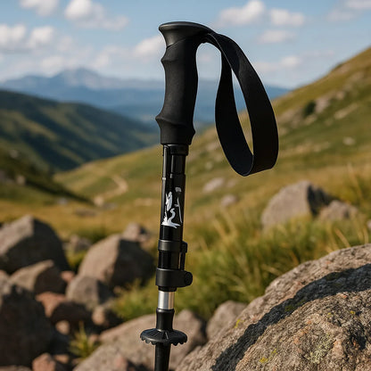 Adjustable Foldable Trekking Pole for Hiking, Backpacking & Outdoor Adventures - Lightweight Aluminum Design