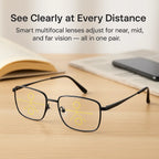Progressive Multifocal Glasses for Clear Vision - German Intelligent Design for Everyday Use