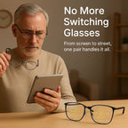 Progressive Multifocal Glasses for Clear Vision - German Intelligent Design for Everyday Use