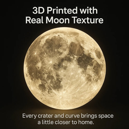 LED Moon Lamp - 3D Printed Night Light with Adjustable Brightness for Bedroom Decor & Relaxation