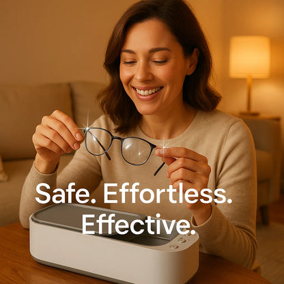 Ultrasonic Cleaning Device | Gentle, Efficient & Versatile for Jewelry, Glasses, Watches, and Dentures