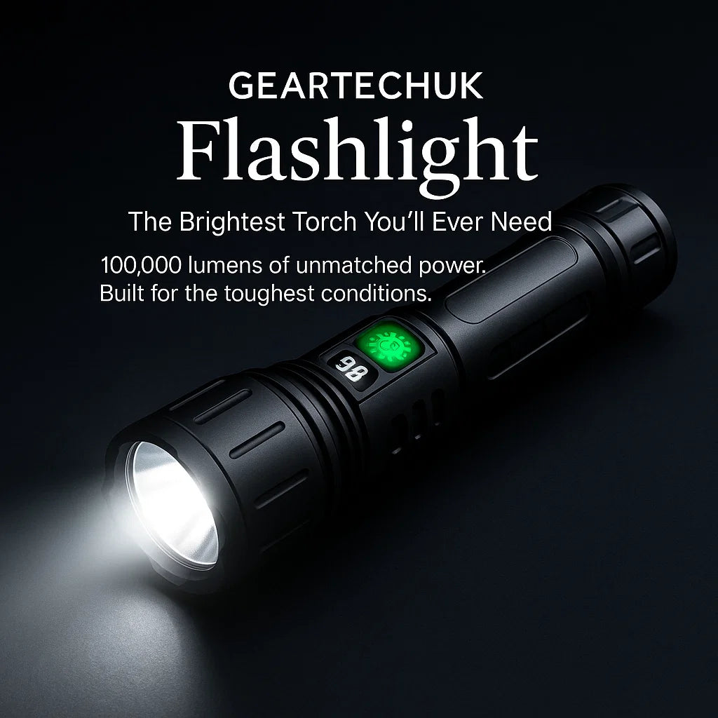 100000 Lumen Tactical Flashlight | World's Brightest High-Powered Torch