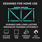 Football Pro Training Mat | Anti-Slip, 2x2m Space & Video Program for Skill Enhancement and Home Training