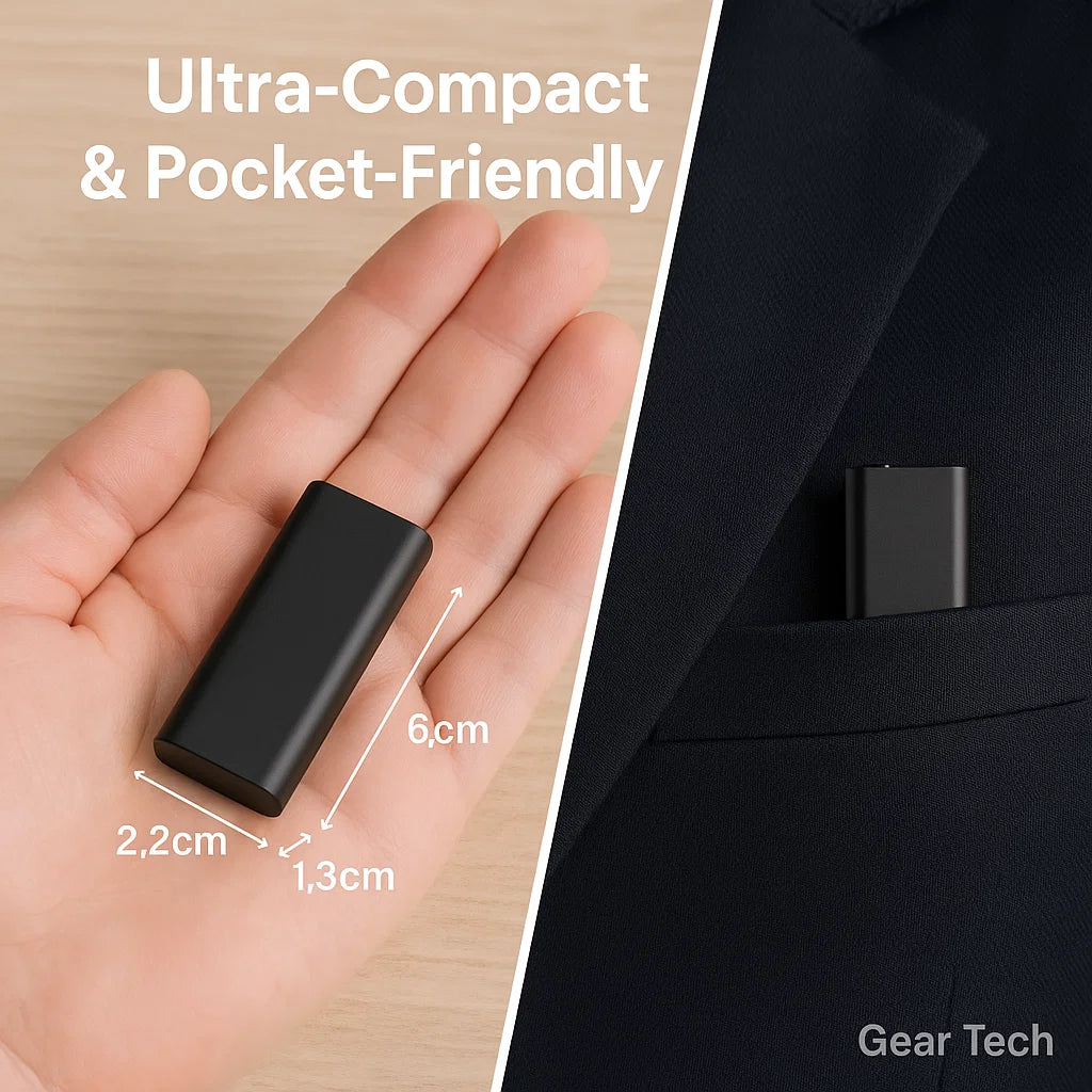 Miniature Voice Recorder – Small, Discreet, and Powerful Audio Capture | Perfect for Stealth Recording and Voice Activation
