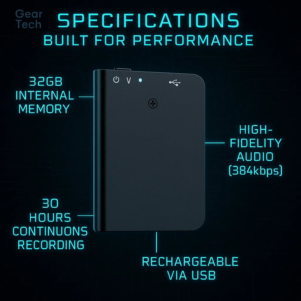 Miniature Voice Recorder – Small, Discreet, and Powerful Audio Capture | Perfect for Stealth Recording and Voice Activation