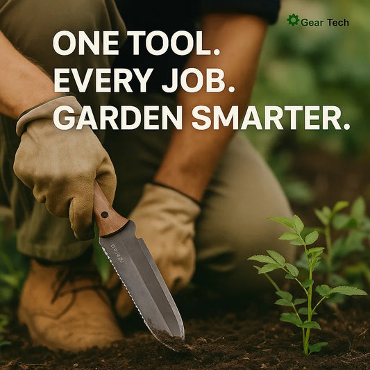 Hori Hori Classic Gardening Tool | Stainless Steel, Serrated Blade & Comfortable Walnut Handle for Digging and Weeding