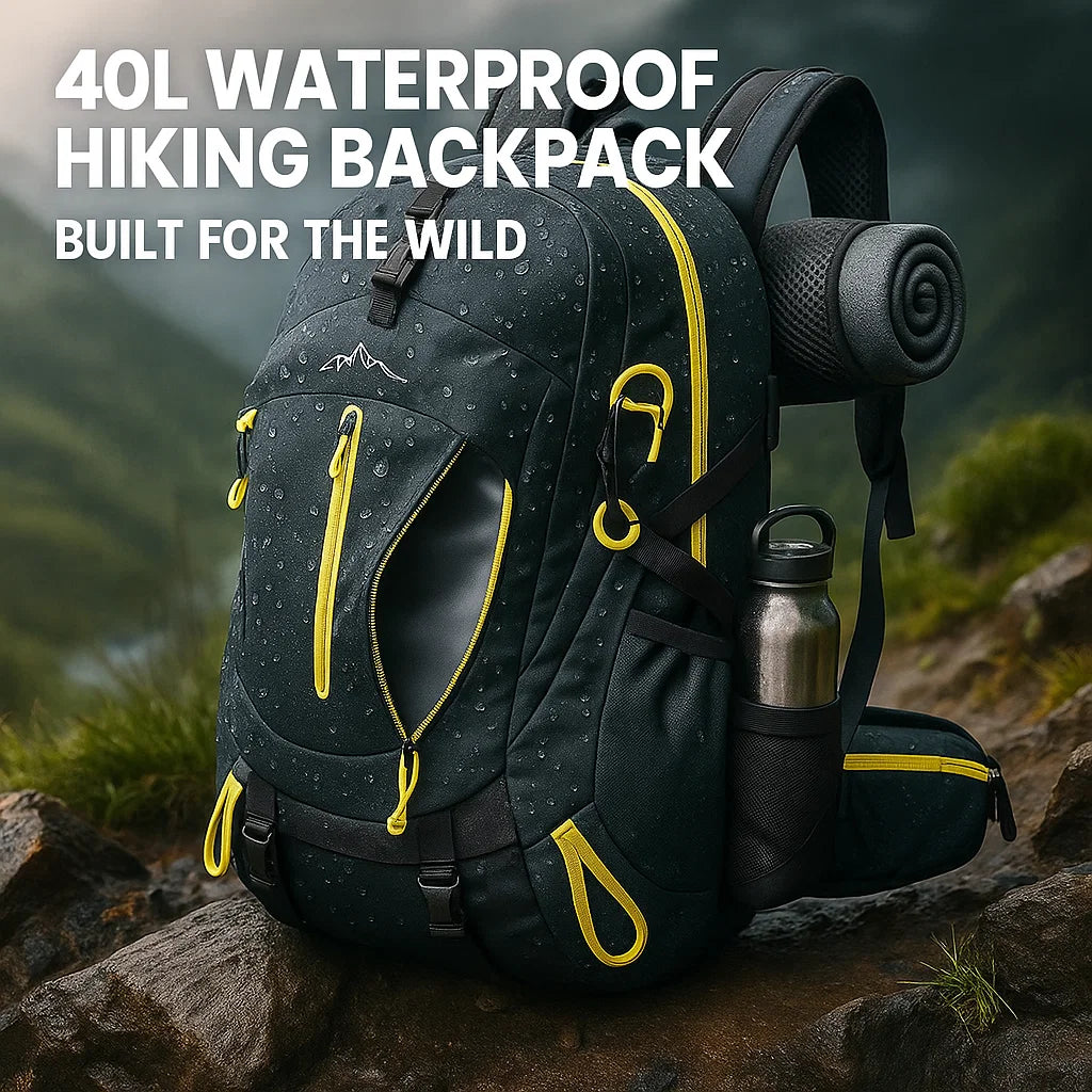40L Waterproof Hiking Backpack with Multiple Compartments for Outdoor Adventures and Travel