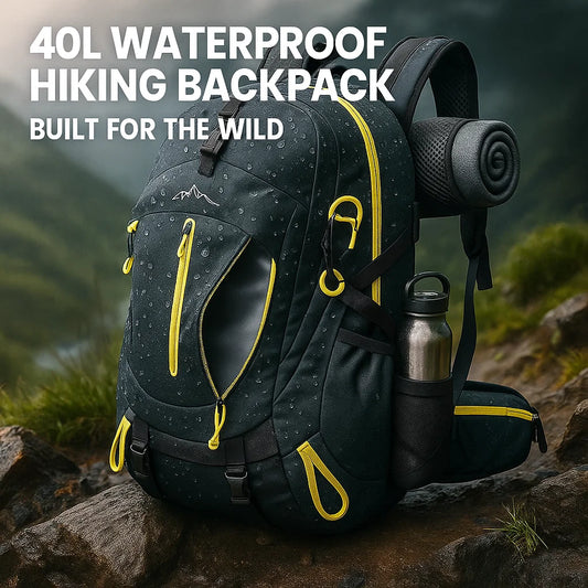 40L Waterproof Hiking Backpack with Multiple Compartments for Outdoor Adventures and Travel