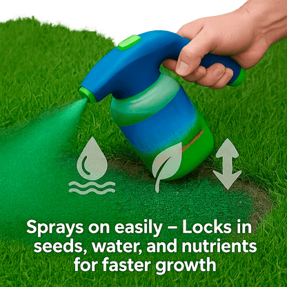 Liquid Lawn Hydro Mousse Spray On Grass Seed | Easy Application for Patchy Lawns & High-Traffic Areas