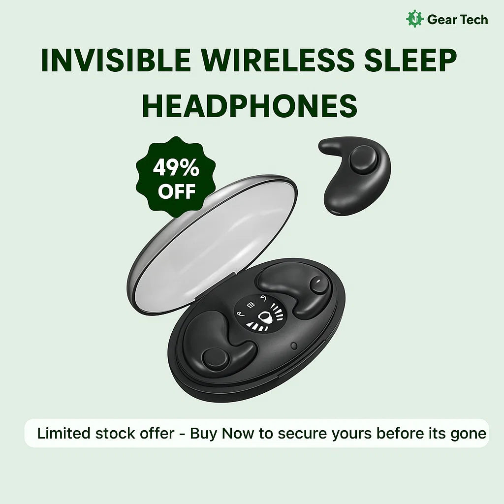 Invisible Wireless Sleep Headphones | IPX5 Waterproof, Bluetooth 5.3 for Comfortable Sleep and Relaxation