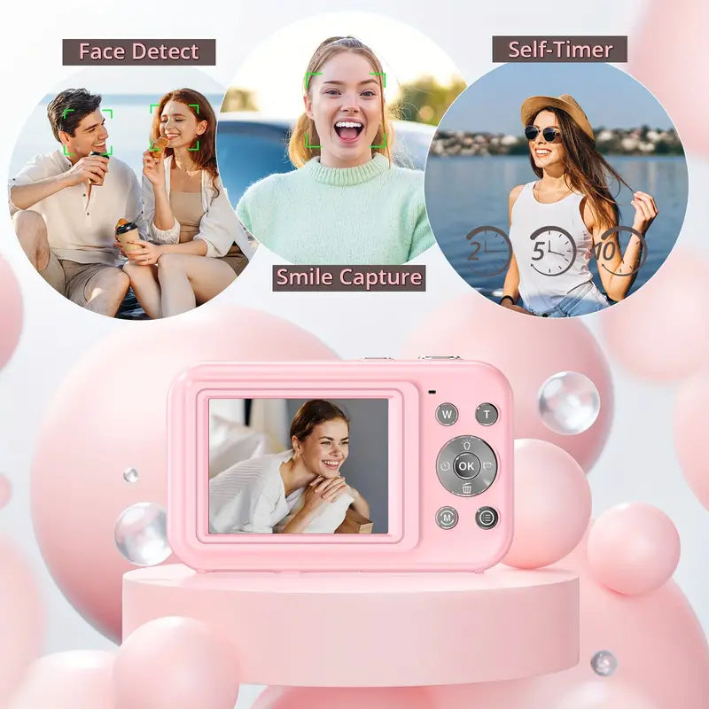Vintage Digital Camera — Retro Style with 1080P Video & Lightweight Design