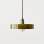 Scandi Bauhaus Pendant Light – Stylish Orange Ceiling Lamp for Contemporary Spaces