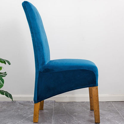 Stretch Velvet XL Size Dining Chair Covers x4 | Soft. Stretchable & Non-Slip for Home Dining Room Decoration
