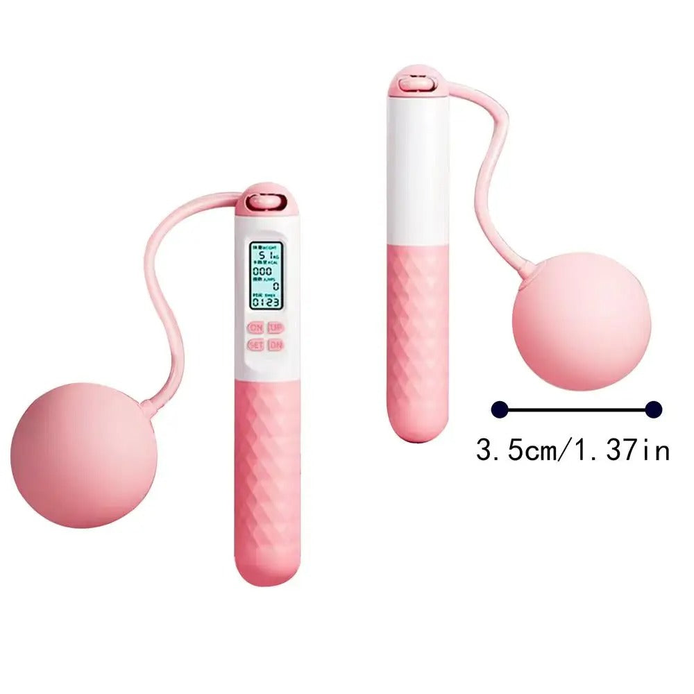 Weighted Cordless Jump Rope with Counter | Ergonomic, Tangle-Free Design for Home Workouts and Cardio Training
