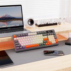 Silent Mechanical Keyboard - Cool Gaming Wireless Design with Display