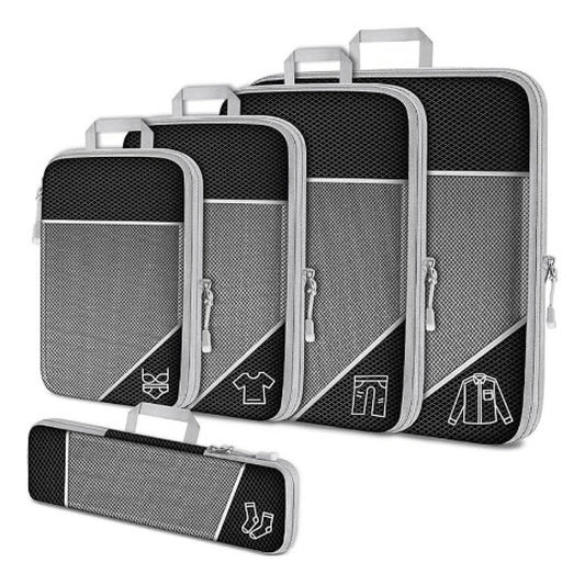 Compression Packing Cubes | Maximise Space by 60%, Lightweight & Durable for Travel, Hiking, Camping & Road Trips