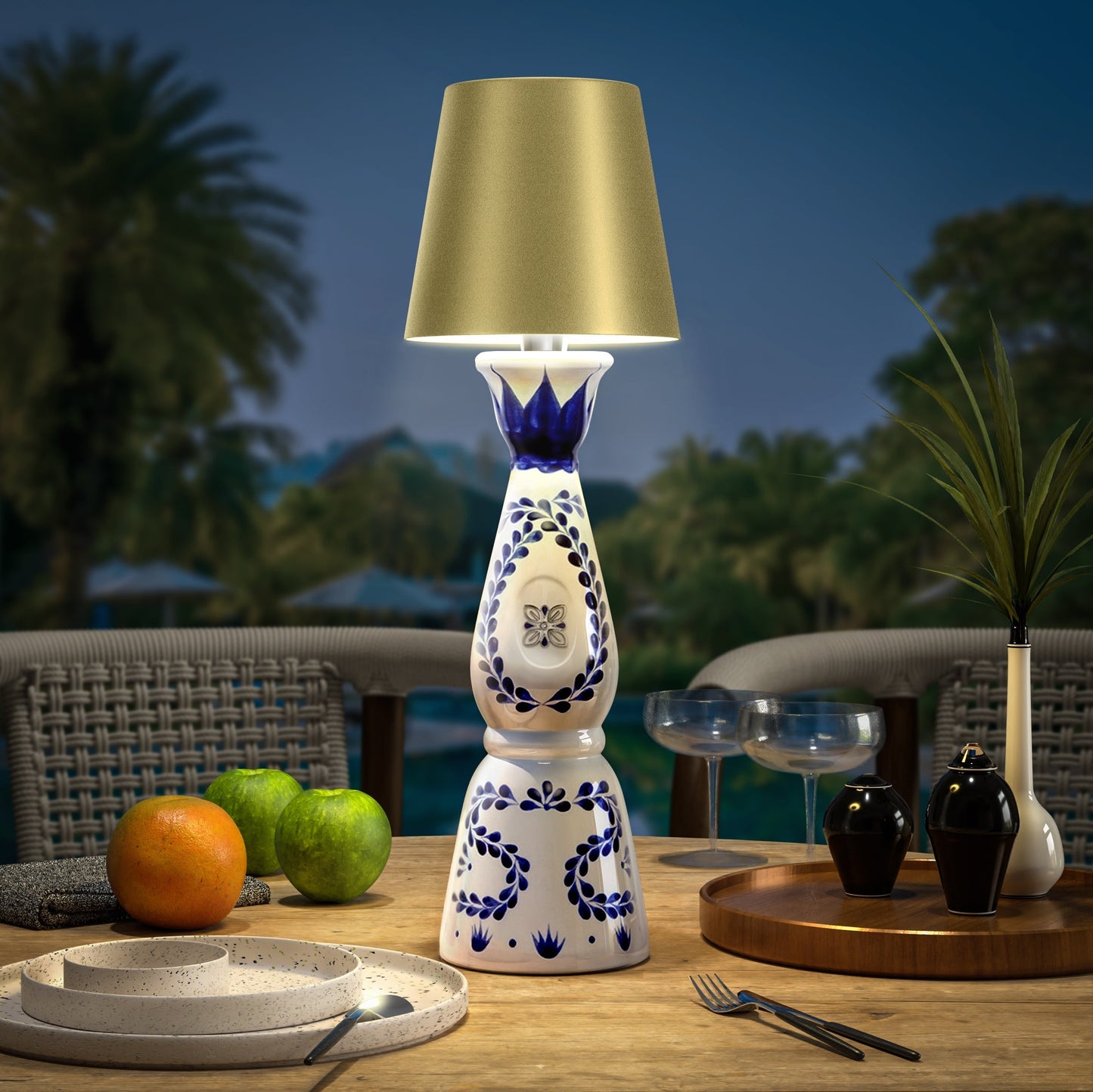 Wireless Bottle Lamp Kit | Universal Fit. Rechargeable & Waterproof for Indoor and Outdoor Decor