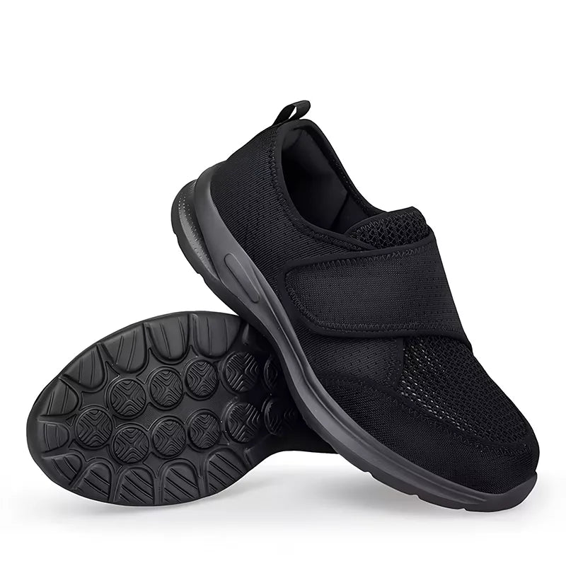 Elderly Shoes – Adjustable Velcro Orthopaedic Shoe for Swollen Feet, Breathable Cushioned Insole