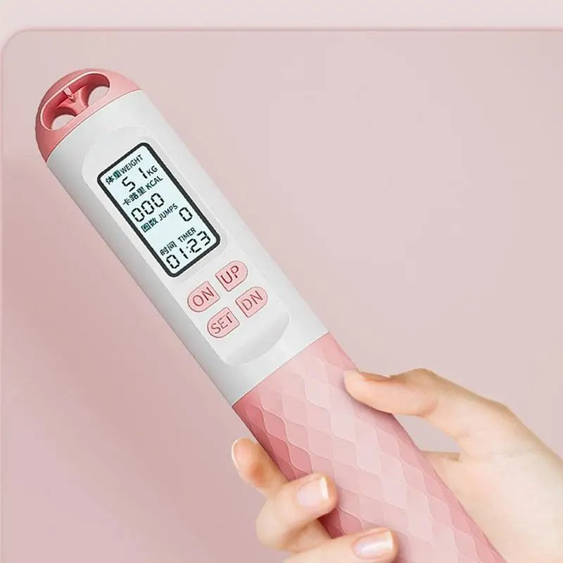 Weighted Cordless Jump Rope with Counter | Ergonomic, Tangle-Free Design for Home Workouts and Cardio Training