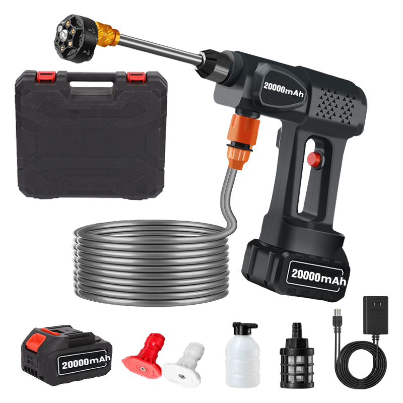 Hand Held Pressure Cleaner - Cordless Power Washer Kit with 6 Spray Modes, 300W Motor, Portable Pressure Cleaner for Car, Patio, Garden