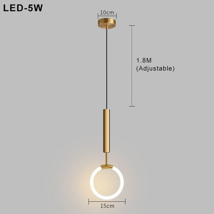 LED Pendant Light Fixture - Nordic Design with Simple Style - Ideal for Dining Room, Kitchen, and Living Room Lighting