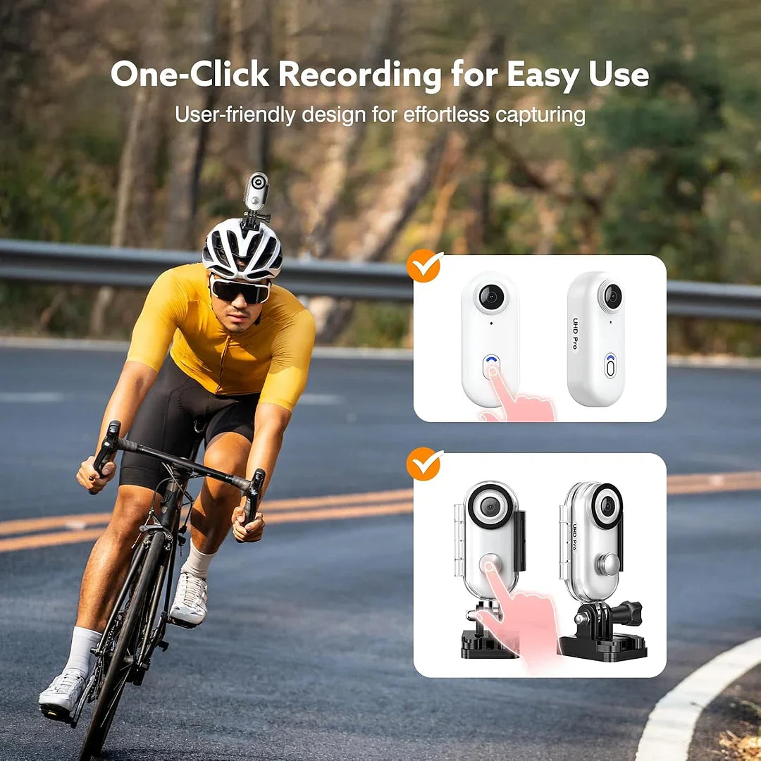 Mini Magnetic POV 4K Action Camera – Portable Body Worn & Sports Recording Camera - Personal Body Camera