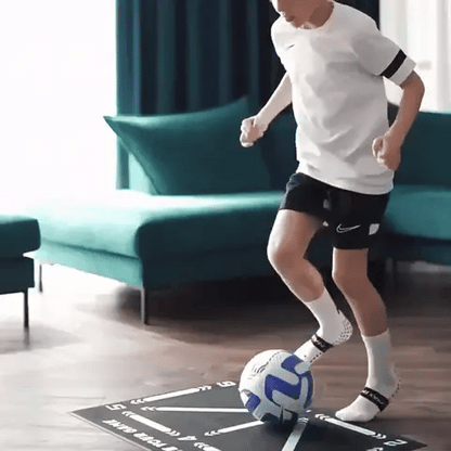 Football Pro Training Mat | Anti-Slip, 2x2m Space & Video Program for Skill Enhancement and Home Training