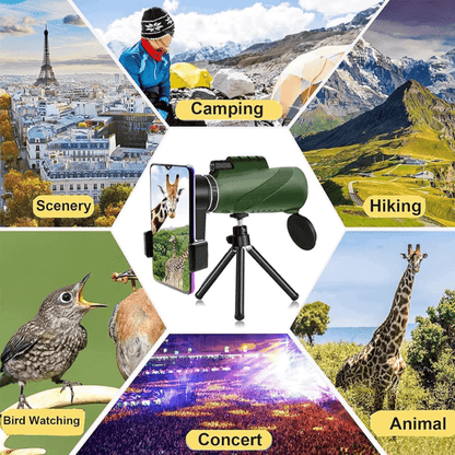 Compact 600x Ultra-Zoom Monocular | HD Lens, Lightweight & Perfect for Hiking, Birdwatching, and Sports Events