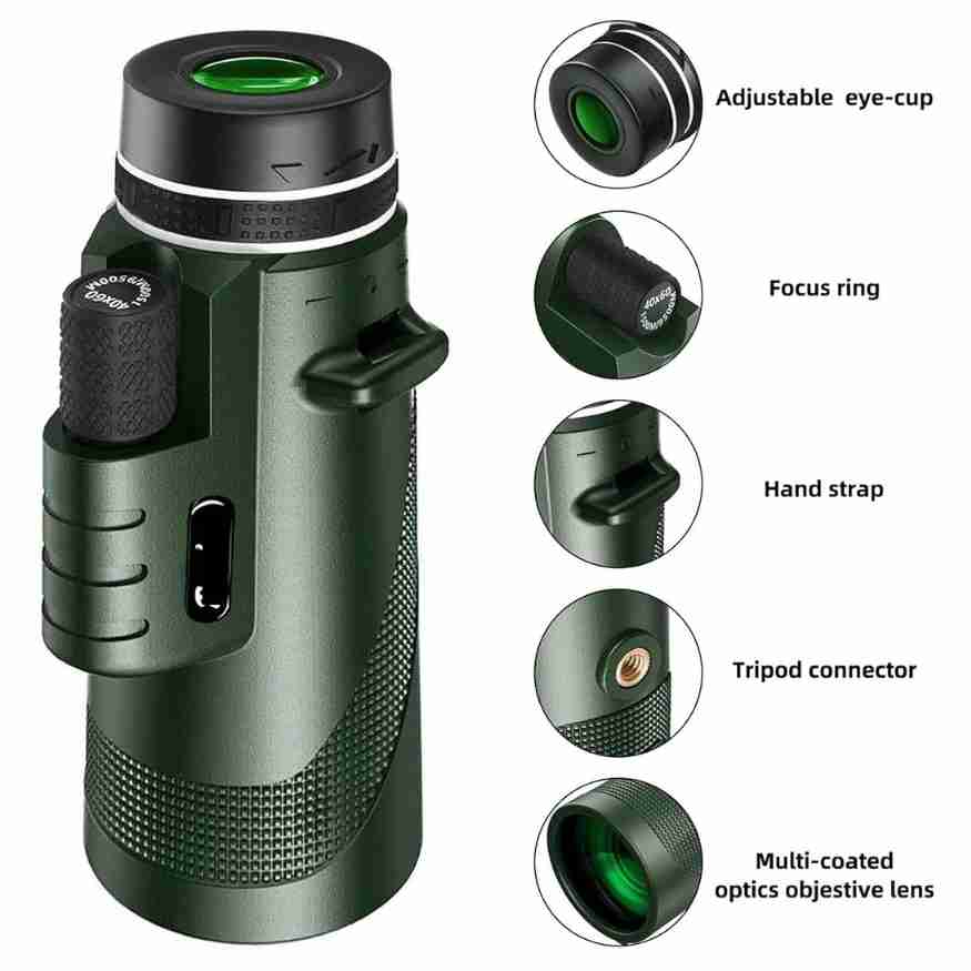 Compact 600x Ultra-Zoom Monocular | HD Lens, Lightweight & Perfect for Hiking, Birdwatching, and Sports Events