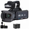 Image of UHD 4K Camcorder Videocamara - 18X Zoom, Rotating Touchscreen & Microphone plug ideal Vlogging