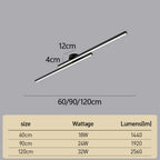 Modern Aluminium Semi Flush Mount LED Ceiling Light | Minimalist Design for Living Room. Bedroom & Hallway
