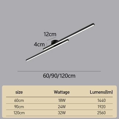 Modern Aluminium Semi Flush Mount LED Ceiling Light | Minimalist Design for Living Room. Bedroom & Hallway